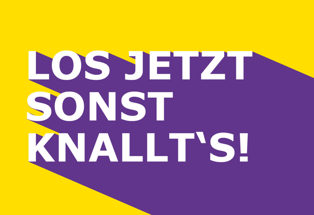 Los jetzt sonst knallt`s! Hast du’s auch schon knistern hören? Wenn Marketingideen zu lange auf Eis liegen, bleiben Kunden und Umsatz ebenfalls kalt. Wer jetzt nicht startet, verpasst den Anschluss. Sichtbarkeit bekommt, wer auffällt – und es heute anpackt. Branding Agentur Markenentwicklung